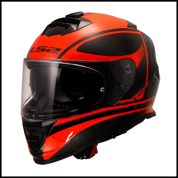 LS2 STORM 2 DODGER MAT SİYAH-NEON TURUNCU KAPALI KASK