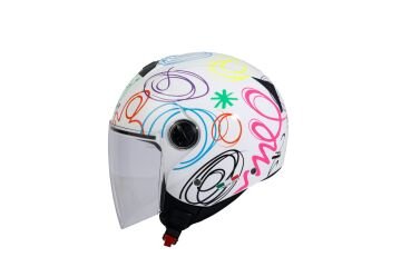 SWAY SW 715 WHITE FLOWER Yarım Kask