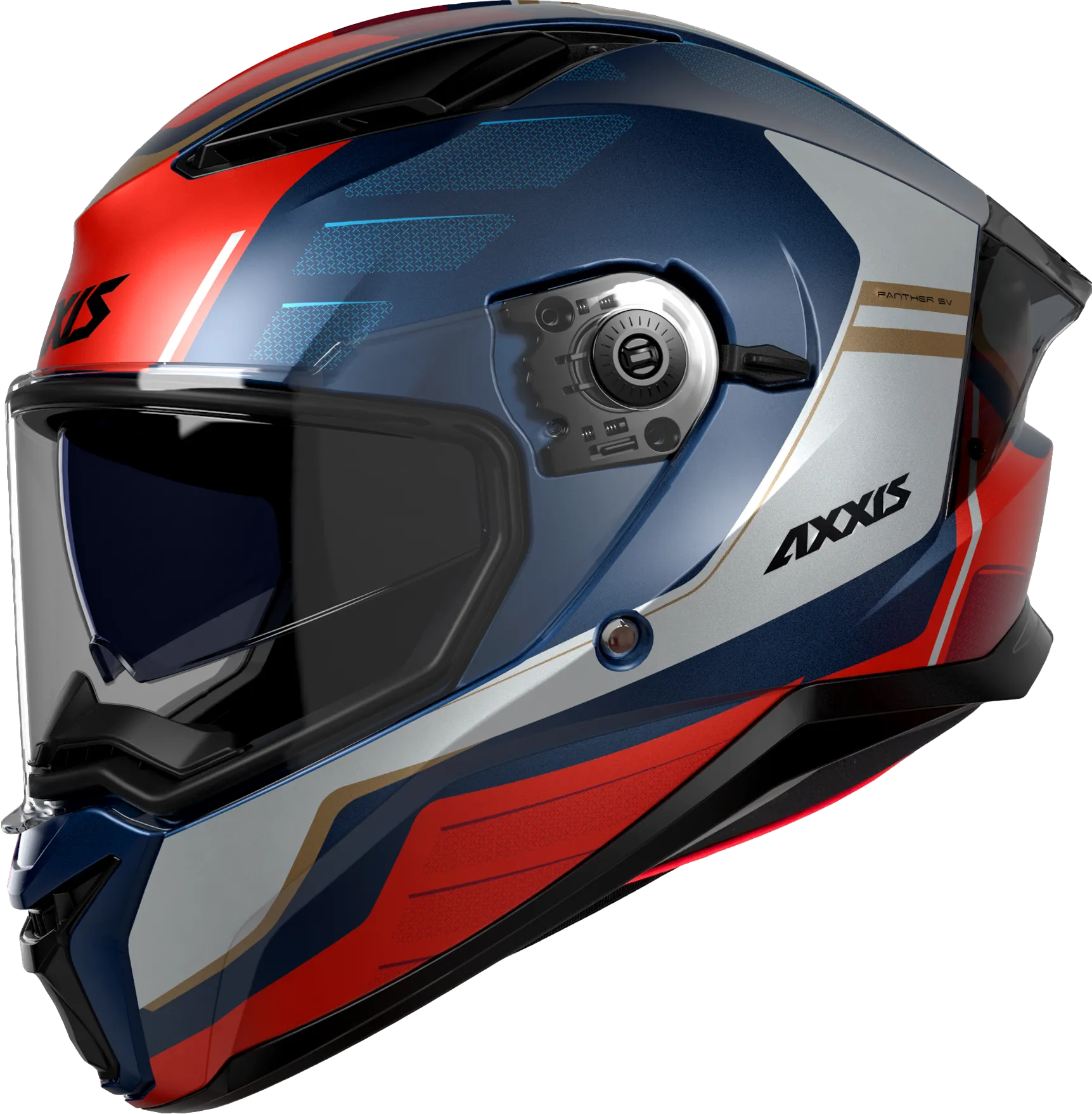 AXXIS PANTHER SV PRESTIGE C7 MATT BLUE KAPALI KASK