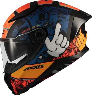 AXXIS PANTHER SV SKETCH B4 MATT KAPALI KASK