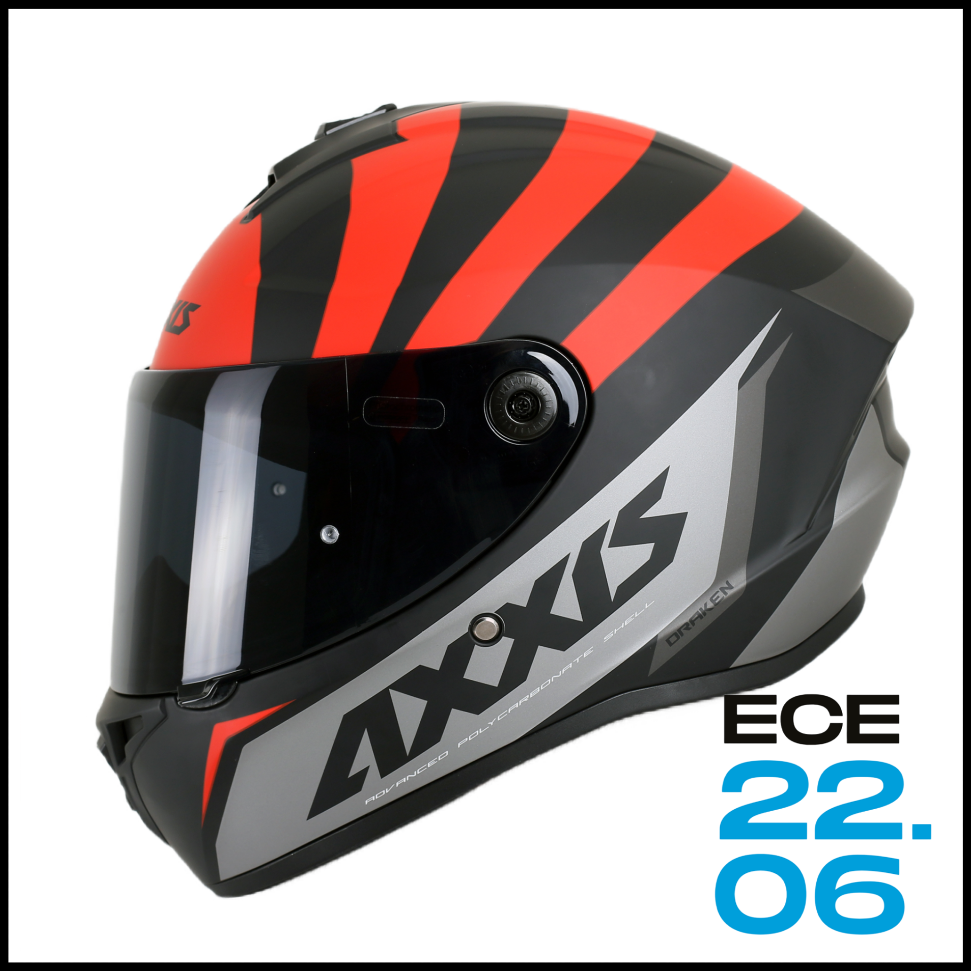 AXXIS DRAKEN S PREMIER RED MATT KAPALI KASK