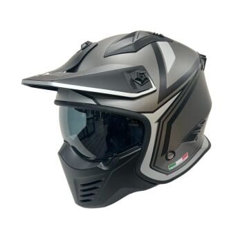 SWAY SW 726X TOKYO Titanium White Black-modüler kask