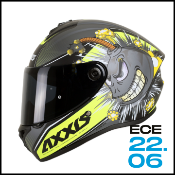 AXXIS DRAKEN S BOMBS MAT GREY KAPALI KASK