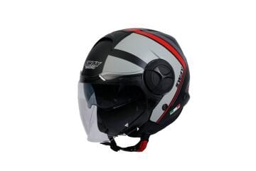 SWAY SW 737 DOUBLE Black Red Grey Yarım Kask