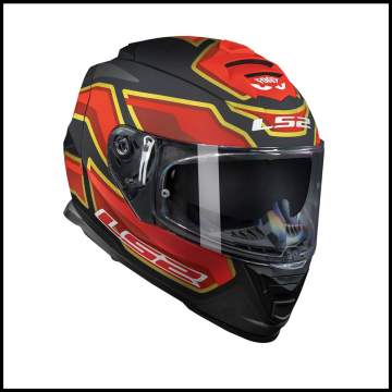 LS2 STORM 2 FOGGY MAT SİYAH-KIRMIZI KAPALI KASK