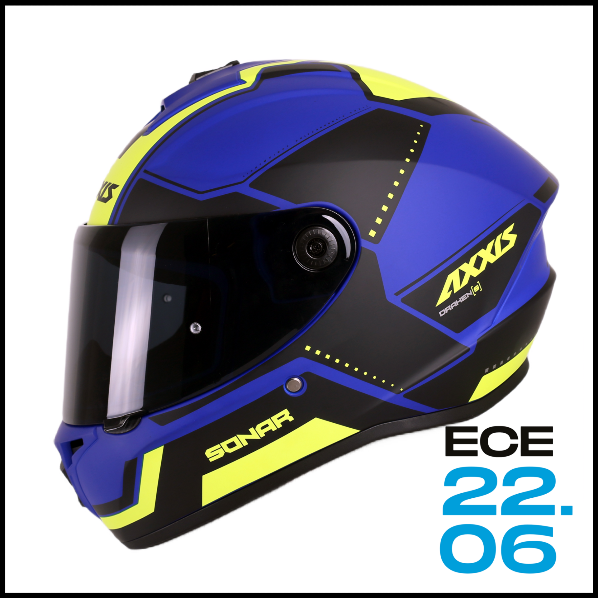 AXXIS DRAKEN S SONAR BLUE MATT KAPALI KASK