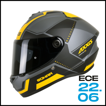 AXXIS DRAKEN S SONAR YELLOW MATT KAPALI KASK
