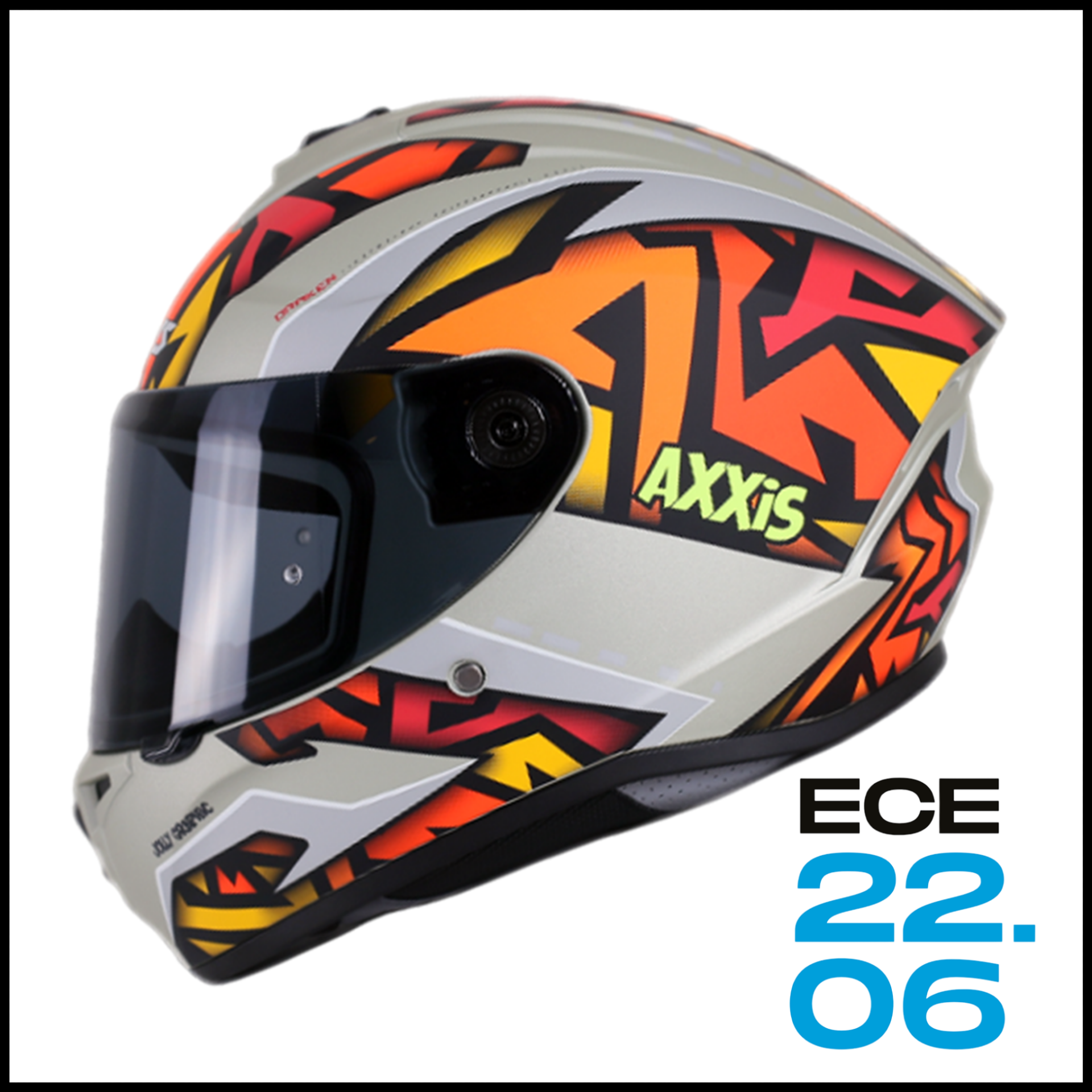 AXXIS DRAKEN S JOLLY C12 MATT RED GREY KAPALI KASK