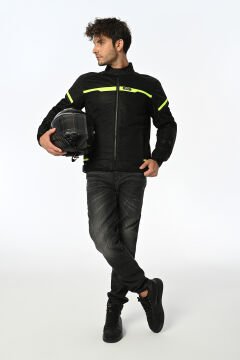 LS2 RIVA MONT SİYAH-NEON SARI