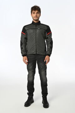 LS2 RIVA MONT SİYAH-GRİ-KIRMIZI