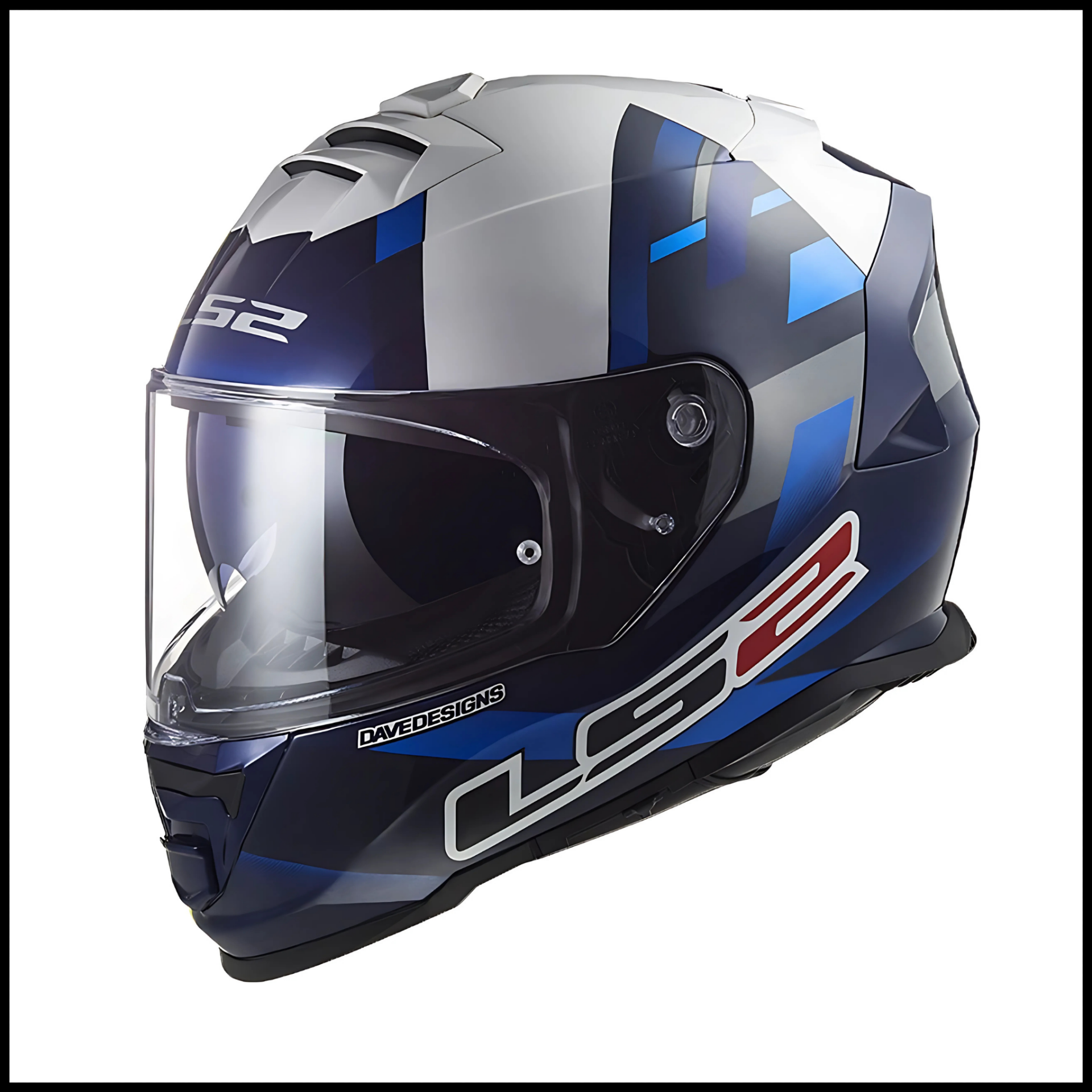 LS2 STORM 2 MCPHEE REPLICA MAVİ-BEYAZ KAPALI KASK