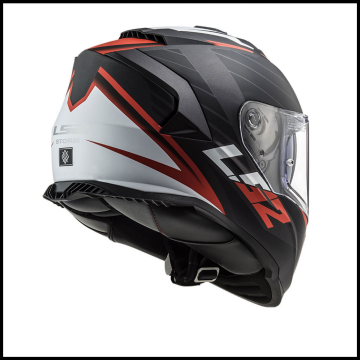 LS2 STORM 2 NERVE MAT SİYAH-KIRMIZI KAPALI KASK