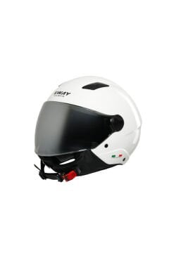 SWAY SW 765 Gloss White-YARIM KASK
