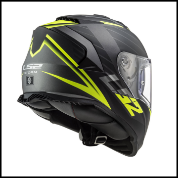 LS2 STORM 2 NERVE MAT SİYAH-NEON SARI KAPALI KASK