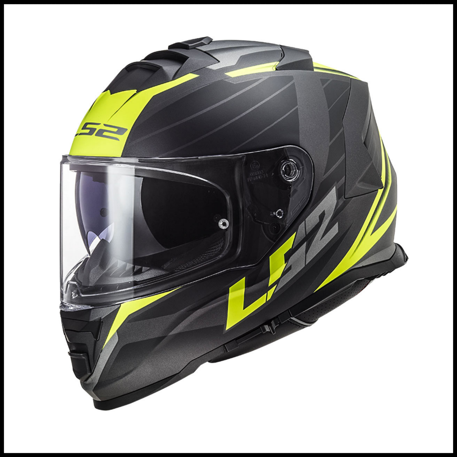 LS2 STORM 2 NERVE MAT SİYAH-NEON SARI KAPALI KASK