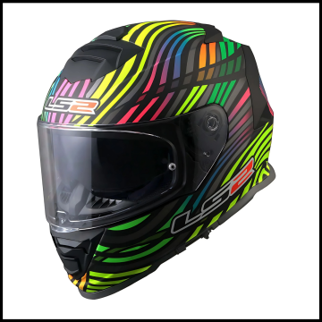 LS2 STORM 2 POWER MAT SİYAH-GÖKKUŞAĞI KAPALI KASK