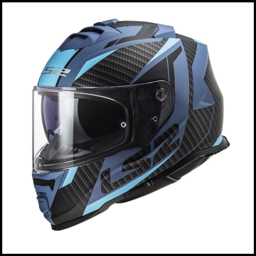 LS2 STORM 2 RACER MAT MAVİ KAPALI KASK