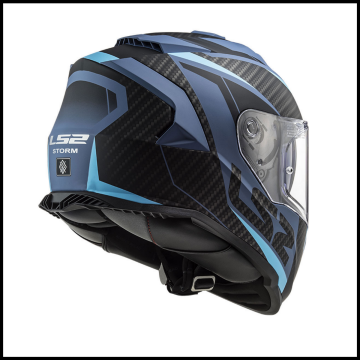 LS2 STORM 2 RACER MAT MAVİ KAPALI KASK