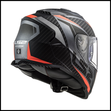 LS2 STORM 2 RACER MAT TITANIUM-NEON TURUNCU KAPALI KASK