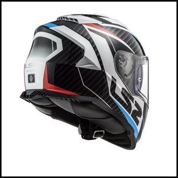 LS2 STORM 2 RACER MAVİ-KIRMIZI KAPALI KASK