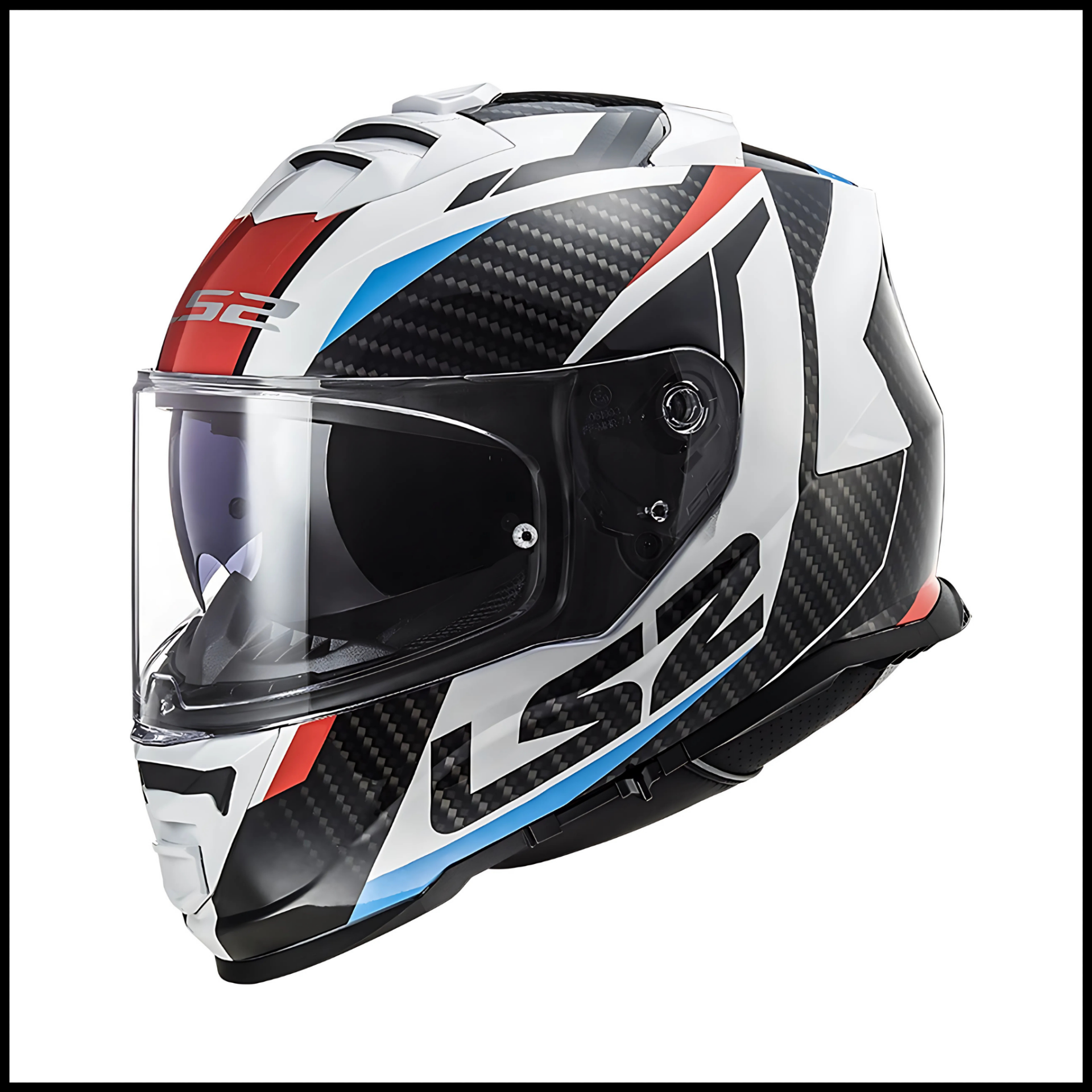 LS2 STORM 2 RACER MAVİ-KIRMIZI KAPALI KASK