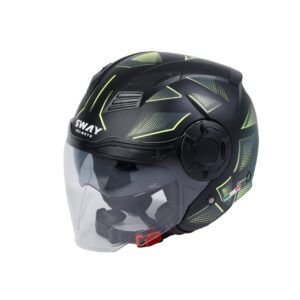 SWAY SW 766 CIRCLE Matt Black Yellow Yarım Kask