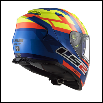 LS2 STORM 2 SALVADOR REPLICA MAVİ-NEON SARI KAPALI KASK