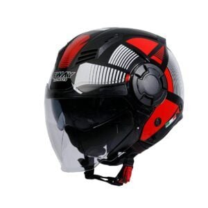 SWAY SW 766 GEKO Black Red Yarım Kask