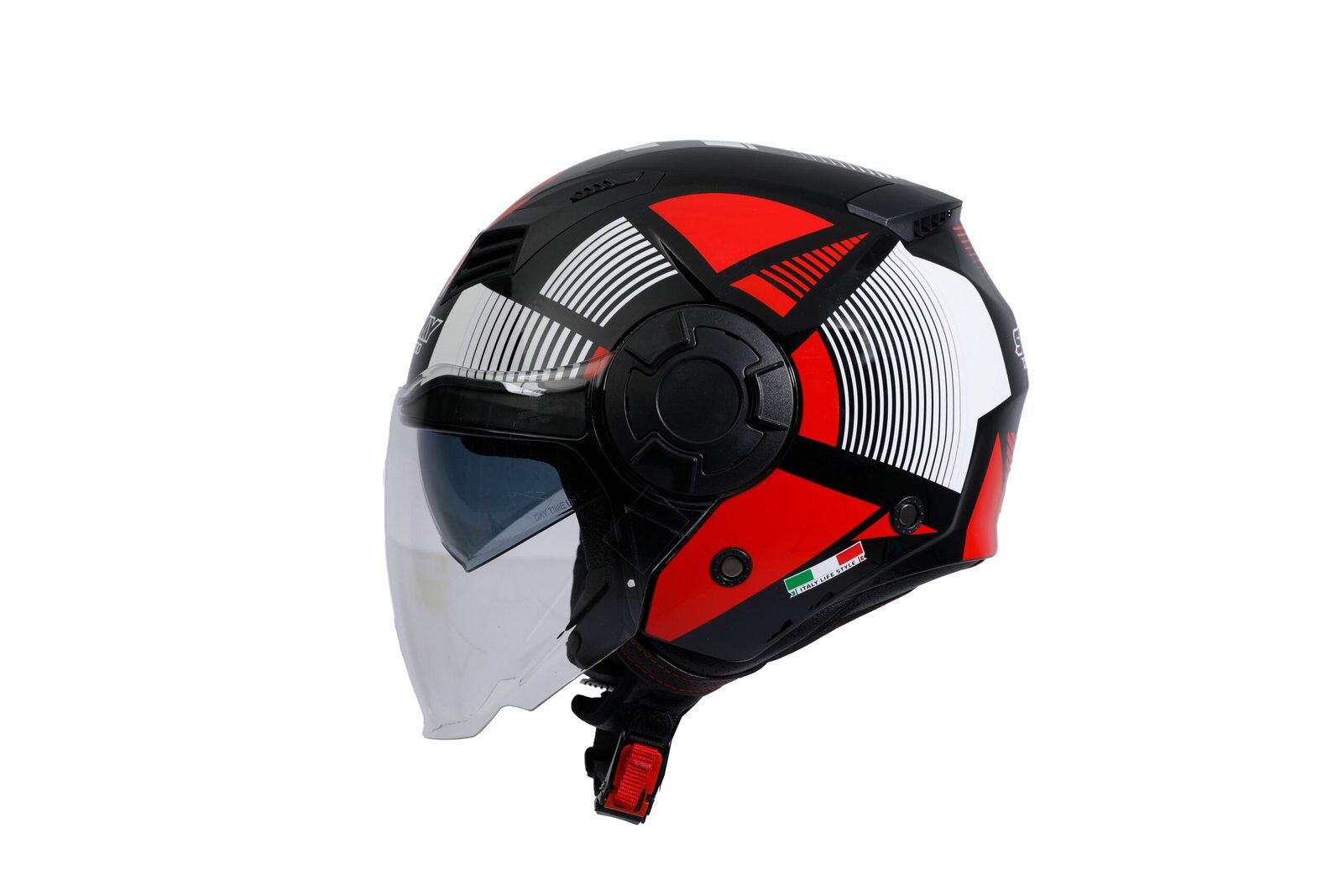 SWAY SW 766 GEKO Black Red Yarım Kask