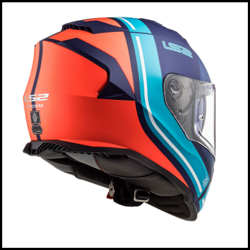 LS2 STORM 2 SLANT MAT MAVİ-TURUNCU KAPALI KASK
