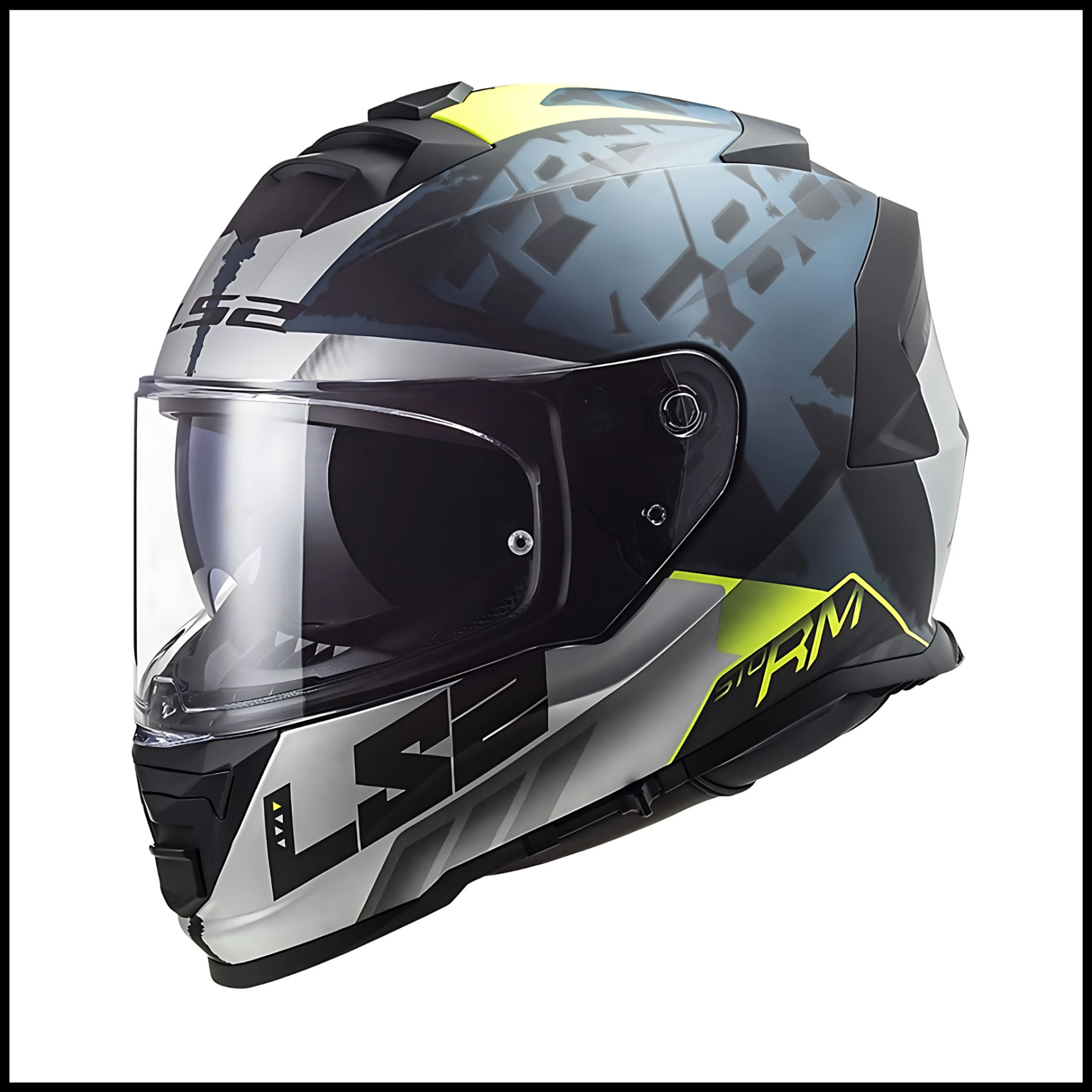 LS2 STORM 2 SPRINTER MAT SİYAH-GRİ-COBALT KAPALI KASK