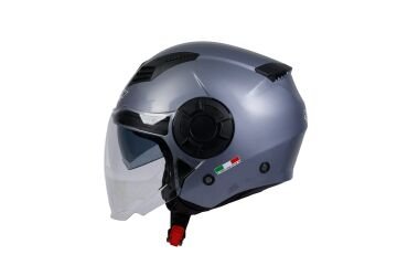 SWAY SW 766 SOLID GLOSS Grey Yarım Kask