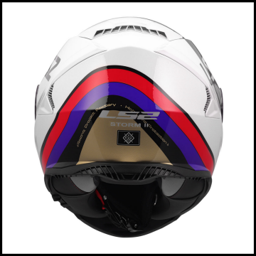 LS2 STORM 2 STARK BEYAZ-KIRMIZI-MAVİ-SARI KAPALI KASK