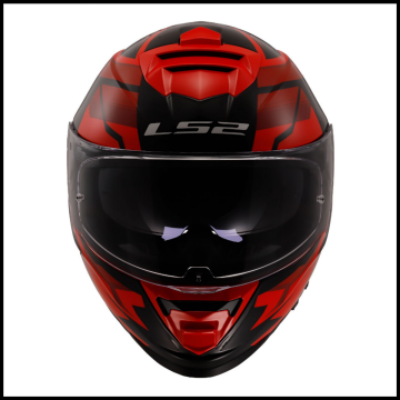 LS2 STORM 2 TRACKER SİYAH-KIRMIZI KAPALI KASK