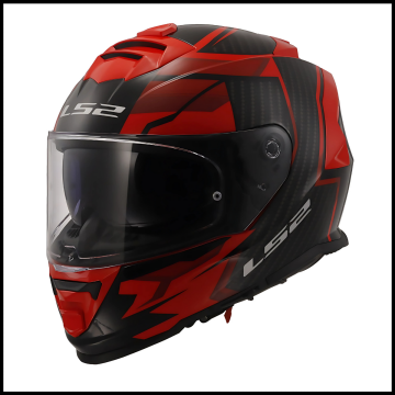 LS2 STORM 2 TRACKER SİYAH-KIRMIZI KAPALI KASK