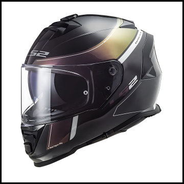 LS2 STORM 2 VELVET MAT SİYAH-GÖKKUŞAĞI KAPALI KASK