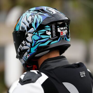 SWAY SW 868 CANNIBAL Black Blue Kapalı Kask