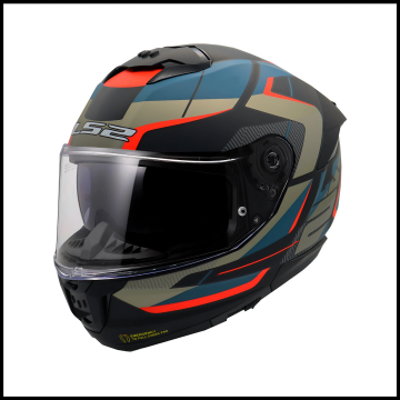 LS2 STREAM 2 ROAD MAT SİYAH-GRİ-MAVİ-KIRMIZI KAPALI KASK