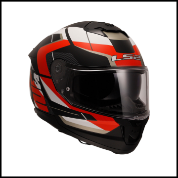 LS2 STREAM 2 ROAD MAT SİYAH-KIRMIZI-BEYAZ-GRİ KAPALI KASK