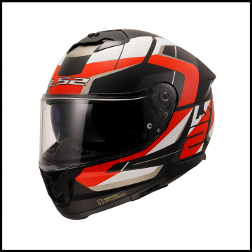 LS2 STREAM 2 ROAD MAT SİYAH-KIRMIZI-BEYAZ-GRİ KAPALI KASK