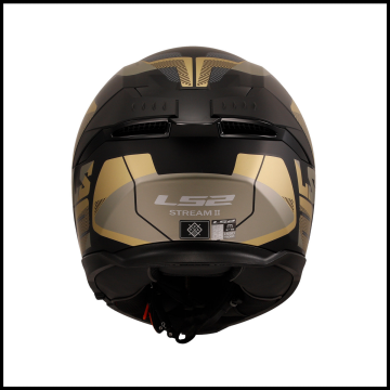 LS2 STREAM 2 ROAD MAT SİYAH-GOLD-GRİ KAPALI KASK