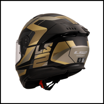 LS2 STREAM 2 ROAD MAT SİYAH-GOLD-GRİ KAPALI KASK