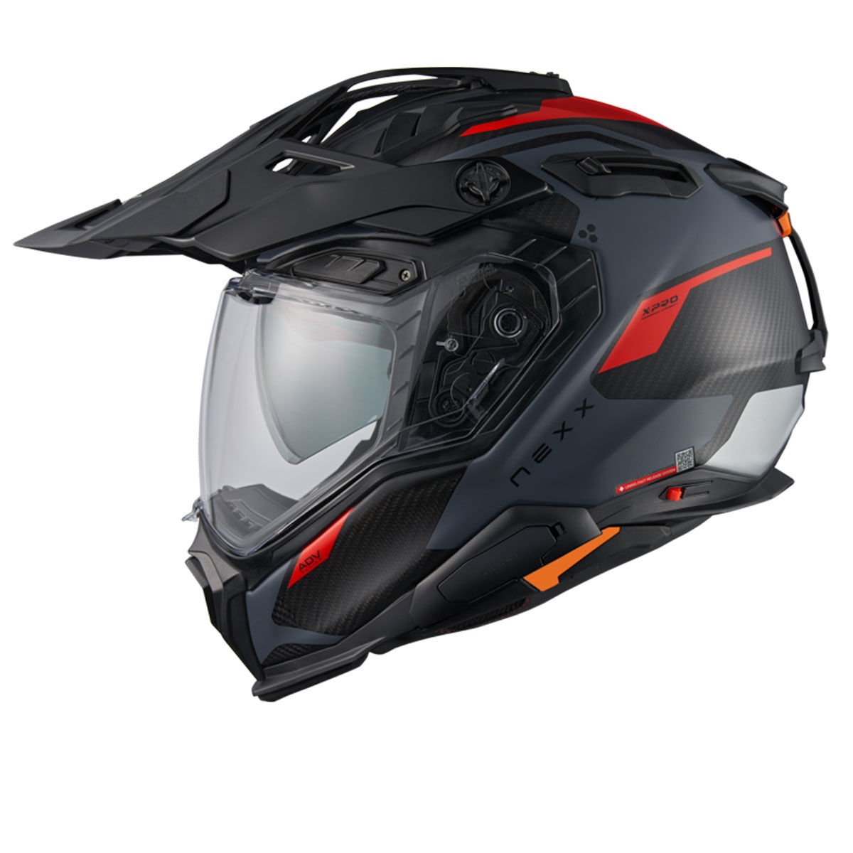 NEXX X.WED 3 KEYO KARBON MAT GRİ-KIRMIZI KASK-CROSS VE ENDURO KASK