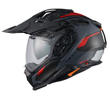 NEXX X.WED 3 KEYO KARBON MAT GRİ-KIRMIZI KASK-CROSS VE ENDURO KASK