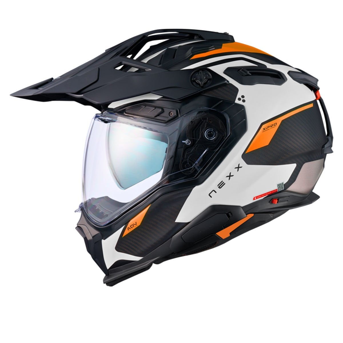 NEXX X.WED 3 KEYO KARBON MAT BEYAZ-TURUNCU KASK-CROSS VE ENDURO KASK