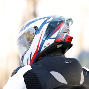 SWAY SW 865 ATOS MAT MAVİ BEYAZ KAPALI KASK