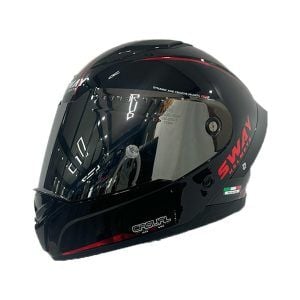 SWAY SW 850 Black Red-kapalı kask
