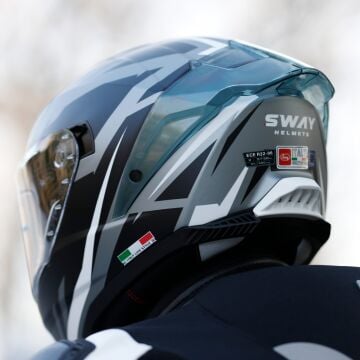 SWAY SW 865 ATOS MAT GRİ SİYAH KAPALI KASK