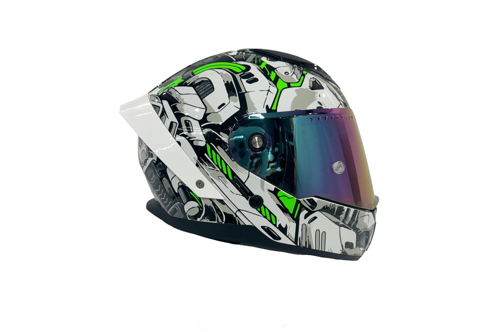 SWAY SW 850 White Green-kapalı kask