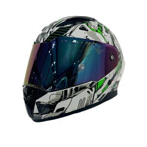 SWAY SW 850 White Green-kapalı kask